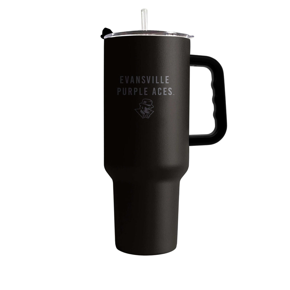 Evansville 40oz Black Tonal Powder Coat Tumbler - Logo Brands - Flyclothing LLC