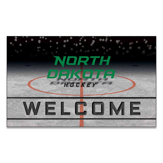 North Dakota Fighting Hawks Rubber Door Mat - 18in. x 30in. - North Dakota - Flyclothing LLC