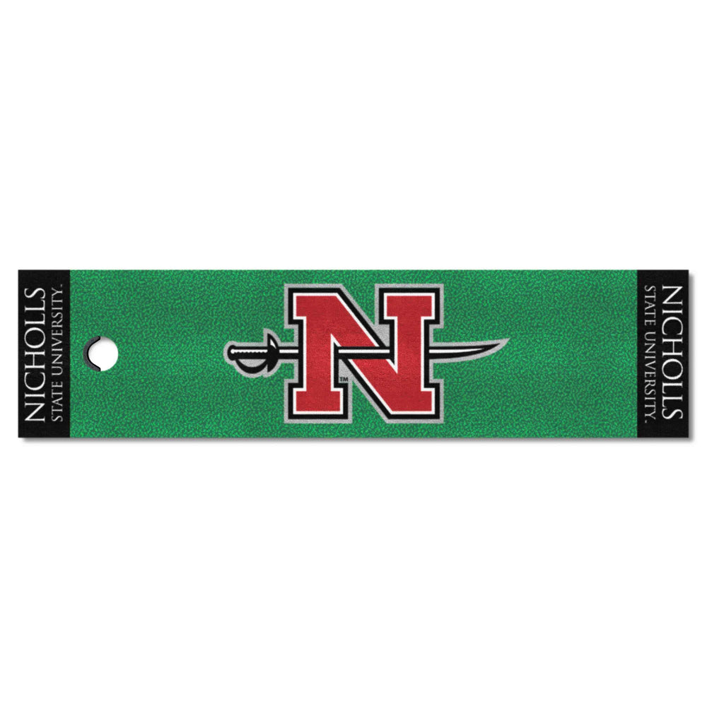 Nicholls State Colonels Putting Green Mat - 1.5ft. x 6ft. - Nicholls State - Flyclothing LLC