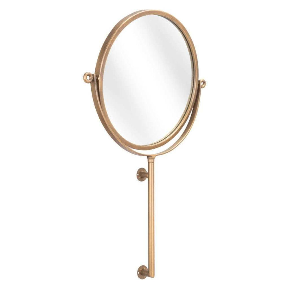 Gold Round Wall Mount Mirror - Homeroots - Flyclothing LLC