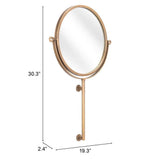 Gold Round Wall Mount Mirror - Homeroots - Flyclothing LLC
