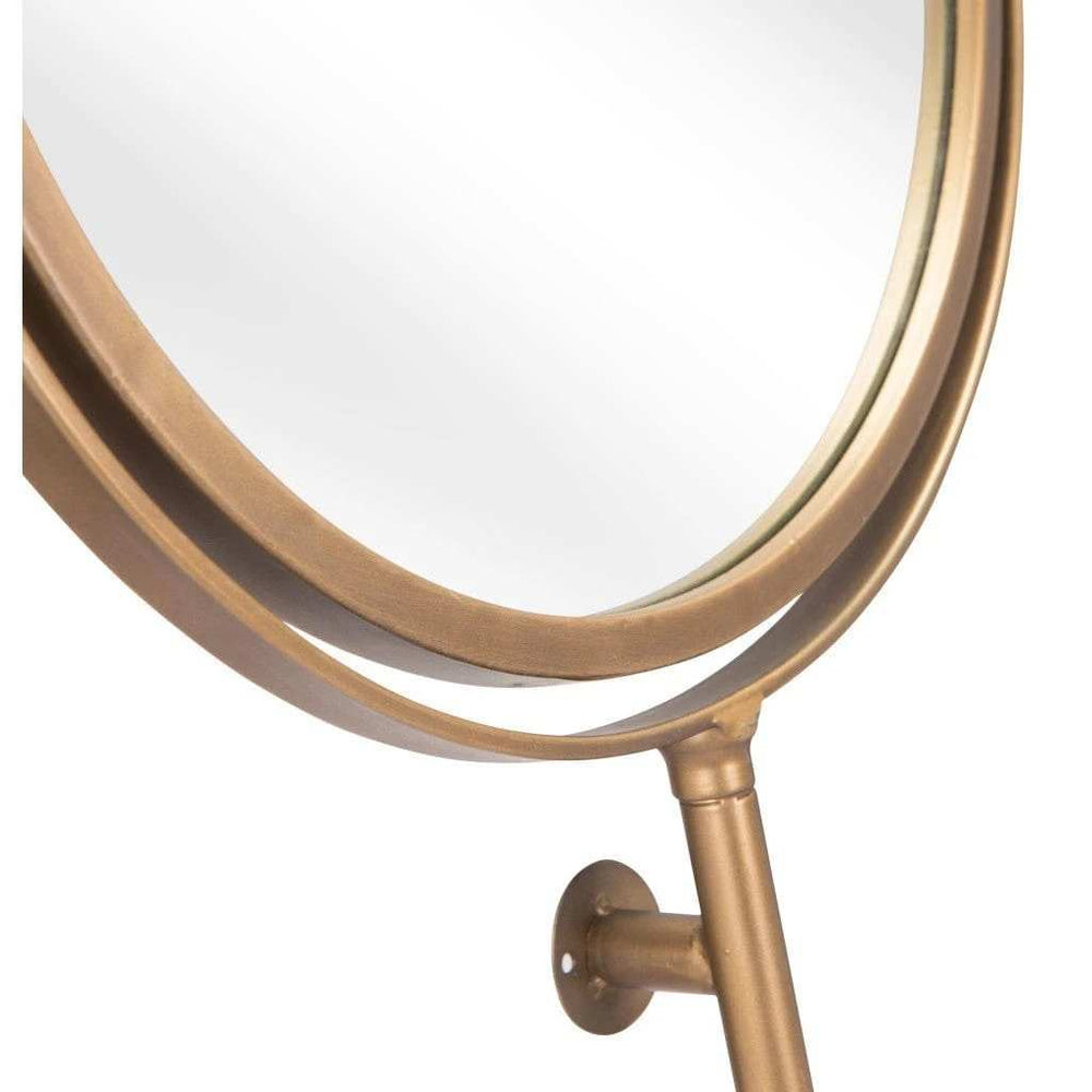 Gold Round Wall Mount Mirror - Homeroots - Flyclothing LLC