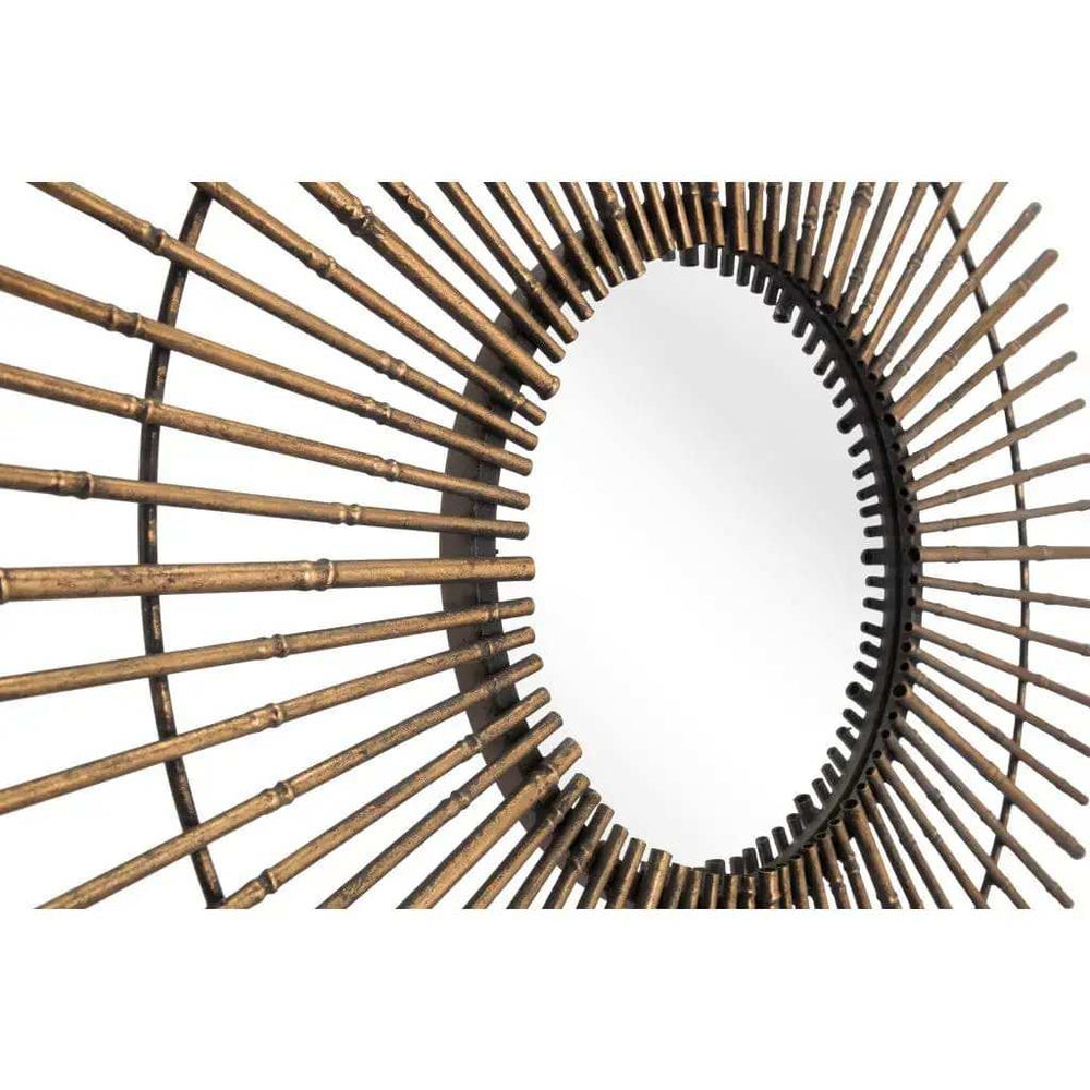 Gold Tribal Round Mirror - Homeroots - Flyclothing LLC