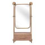 36" Gold Steel Framed Accent Mirror - Homeroots - Flyclothing LLC