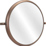 Industrial Gold Round Mirror - Homeroots - Flyclothing LLC