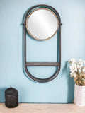 Industrial Gray Mirror Shelf - Homeroots - Flyclothing LLC