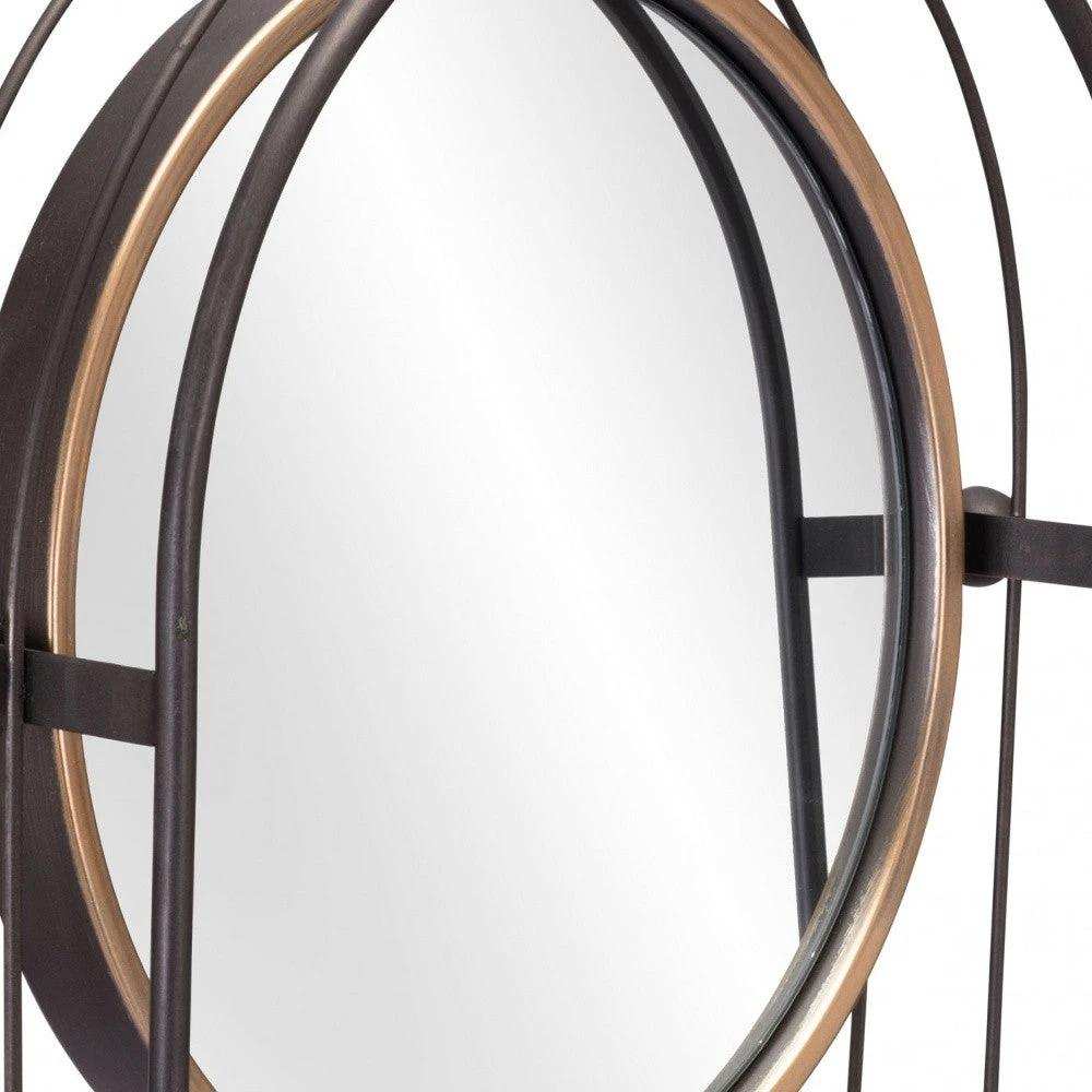 Industrial Gray Mirror Shelf - Homeroots - Flyclothing LLC