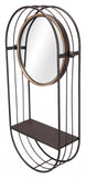 Industrial Gray Mirror Shelf - Homeroots - Flyclothing LLC