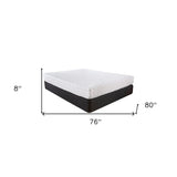 8" Three Layer Gel Infused Memory Foam Smooth Top Mattress King - Homeroots - Flyclothing LLC