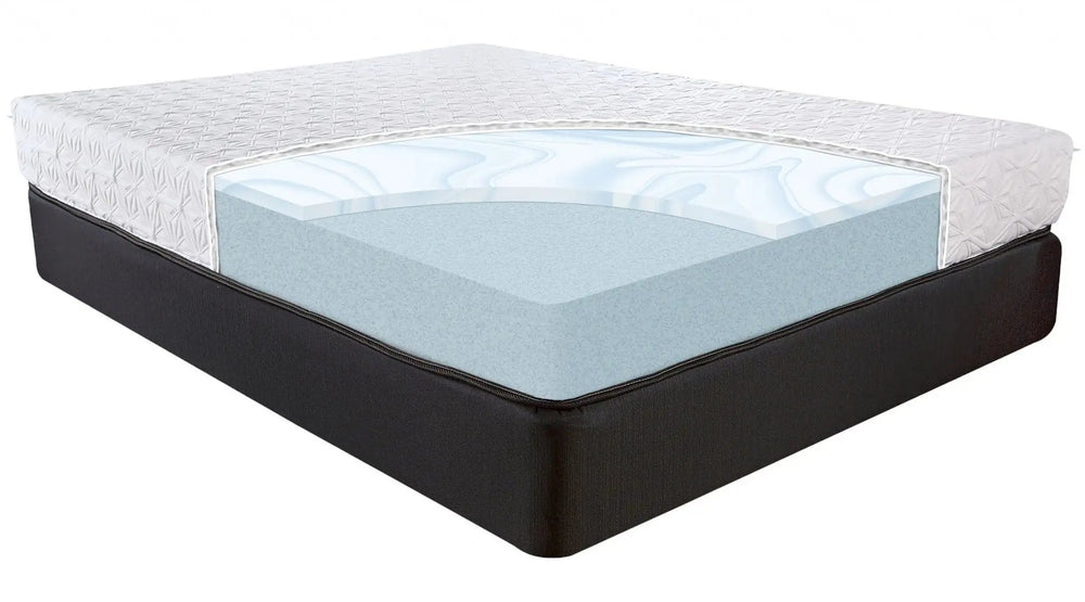 8" Three Layer Gel Infused Memory Foam Smooth Top Mattress Cal King - Homeroots - Flyclothing LLC