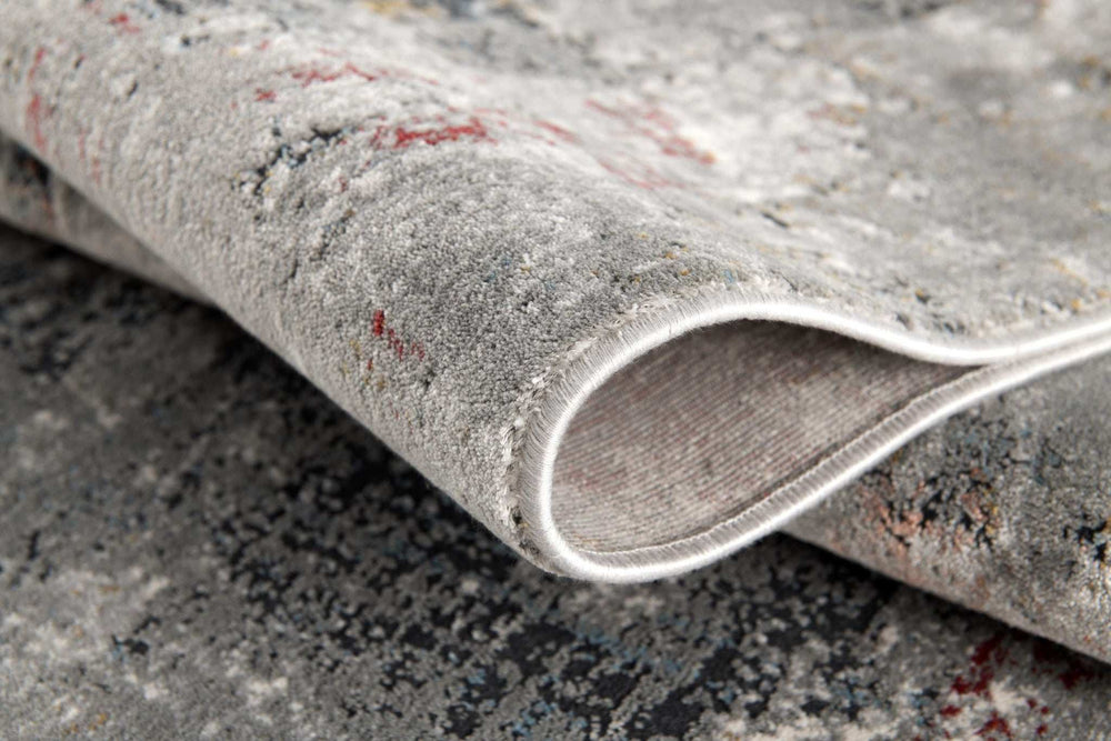 5' X 8' Gray And Ivory Abstract Area Rug - Homeroots - Flyclothing LLC