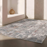 5' X 8' Gray And Ivory Abstract Area Rug - Homeroots - Flyclothing LLC