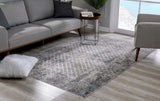 4' X 6' Gray And Ivory Distressed Area Rug - Homeroots - Flyclothing LLC