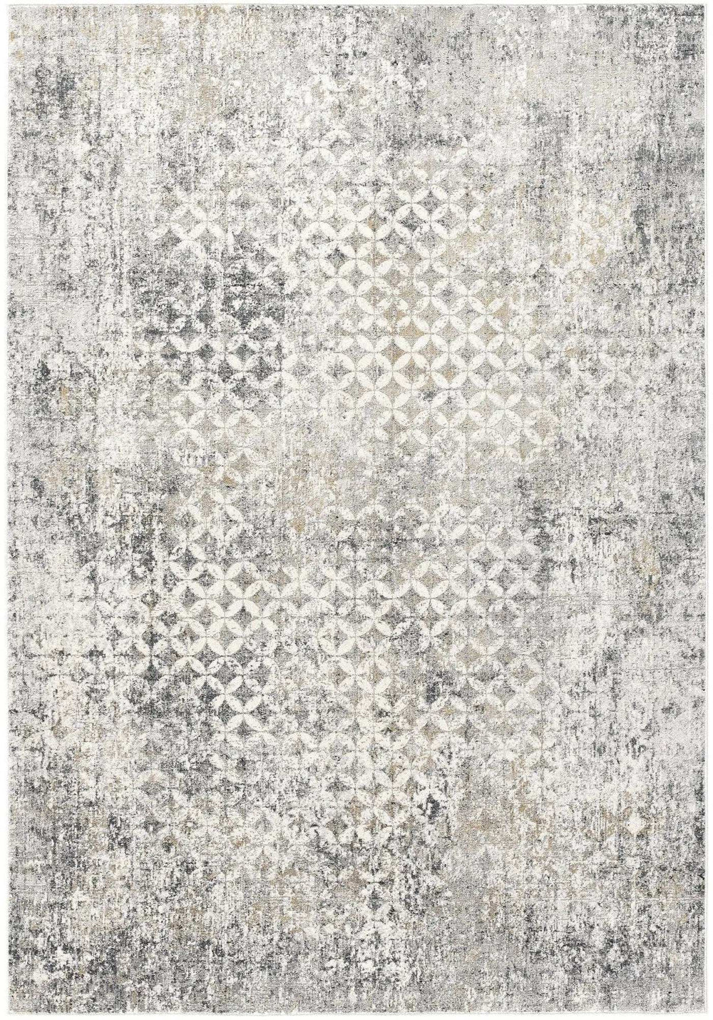 4' X 6' Gray And Ivory Distressed Area Rug - Homeroots - Flyclothing LLC