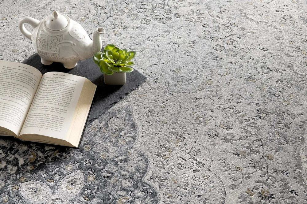 4' X 6' Grey Oriental Area Rug - Homeroots - Flyclothing LLC