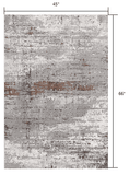 4' X 6' Gray And Brown Abstract Scraped Area Rug - Homeroots - Flyclothing LLC