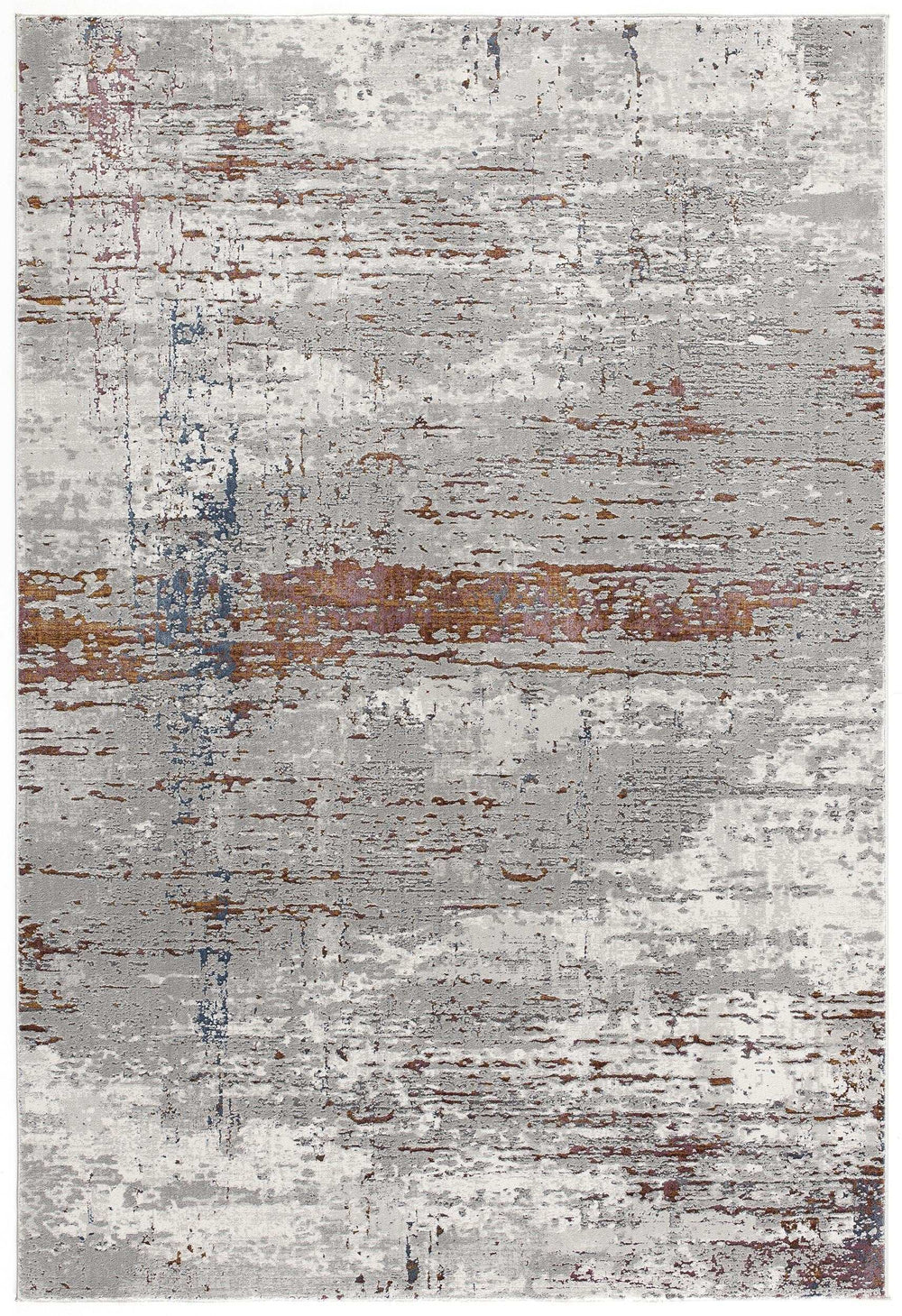 5' X 8' Gray And Brown Abstract Scraped Area Rug - Homeroots - Flyclothing LLC