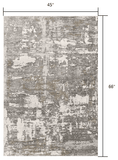 4' X 6' Beige And Gray Distressed Area Rug - Homeroots - Flyclothing LLC