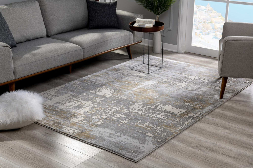 5' X 8' Beige And Gray Distressed Area Rug - Homeroots - Flyclothing LLC