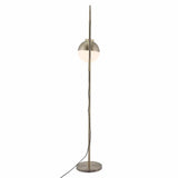 White and Brushed Bronze Crossed Floor Lamp - Homeroots - Flyclothing LLC