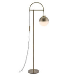 White and Brushed Bronze Crossed Floor Lamp - Homeroots - Flyclothing LLC