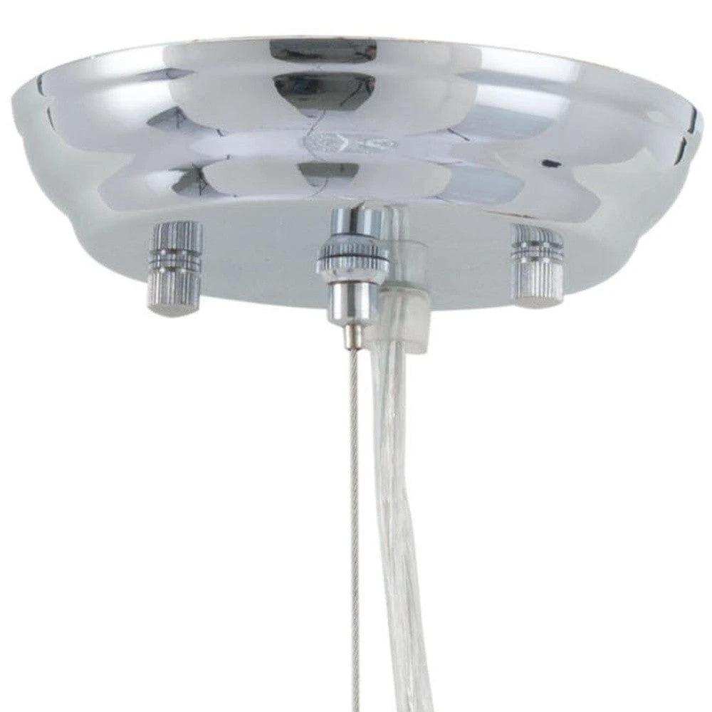 Silver Lantern Metal Chandelier With Silver Shades - Homeroots - Flyclothing LLC