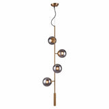 Gold Shaded Four Light Metal Dimmable Ceiling Light With Clear Shades - Homeroots - Flyclothing LLC