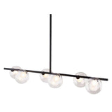 Black Kitchen Island Six Light Metal Ceiling Light - Homeroots - Flyclothing LLC