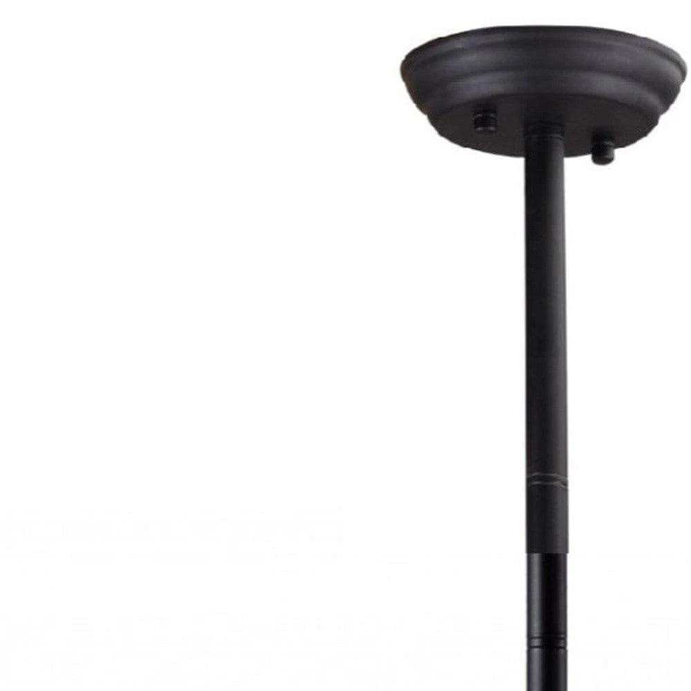 Black Kitchen Island Six Light Metal Ceiling Light - Homeroots - Flyclothing LLC