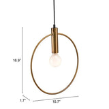 Gold Ring Ceiling Lamp - Homeroots - Flyclothing LLC