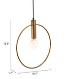 Gold Ring Ceiling Lamp - Homeroots - Flyclothing LLC