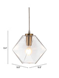 Gold Lantern Plastic Dimmable Ceiling Light With Clear Shades - Homeroots - Flyclothing LLC