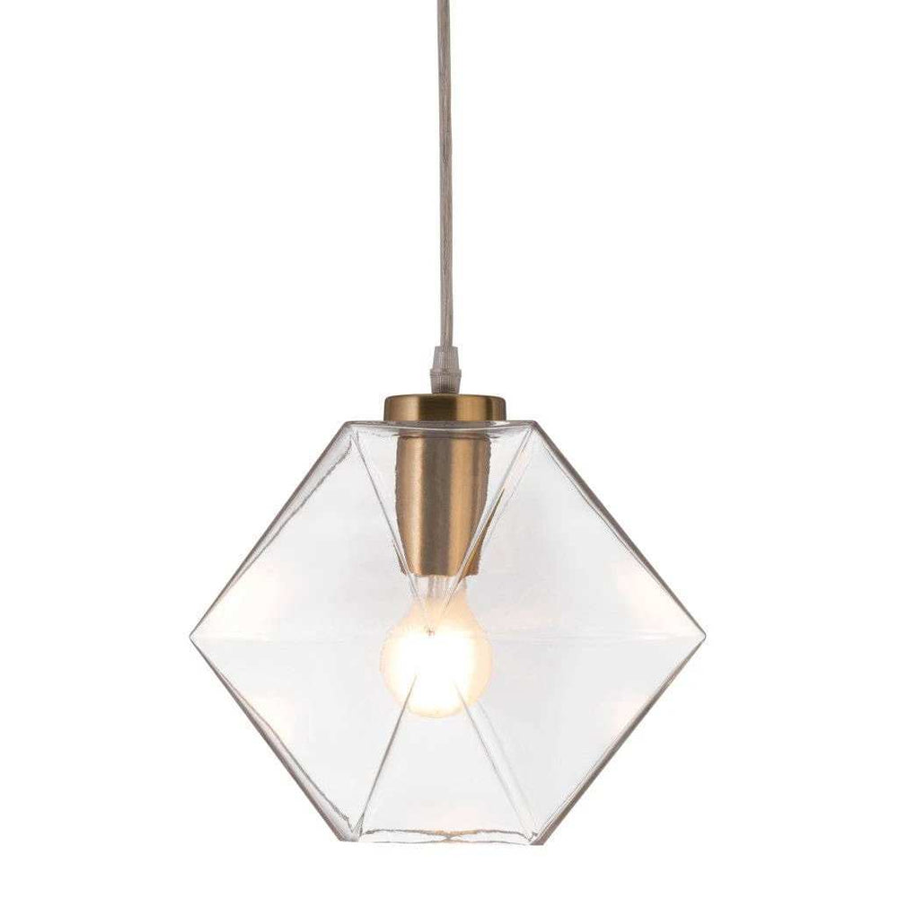 Gold Lantern Plastic Dimmable Ceiling Light With Clear Shades - Homeroots - Flyclothing LLC