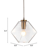 Gold Lantern Plastic Dimmable Ceiling Light With Clear Shades - Homeroots - Flyclothing LLC