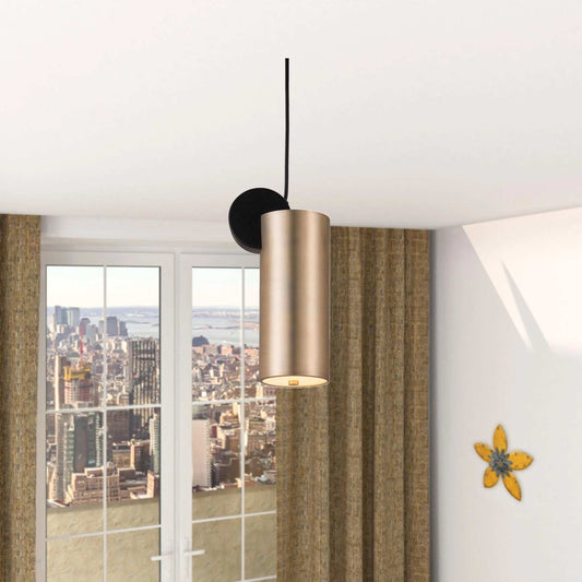 Gold Deco Cylinder Ceiling Lamp - Homeroots - Flyclothing LLC