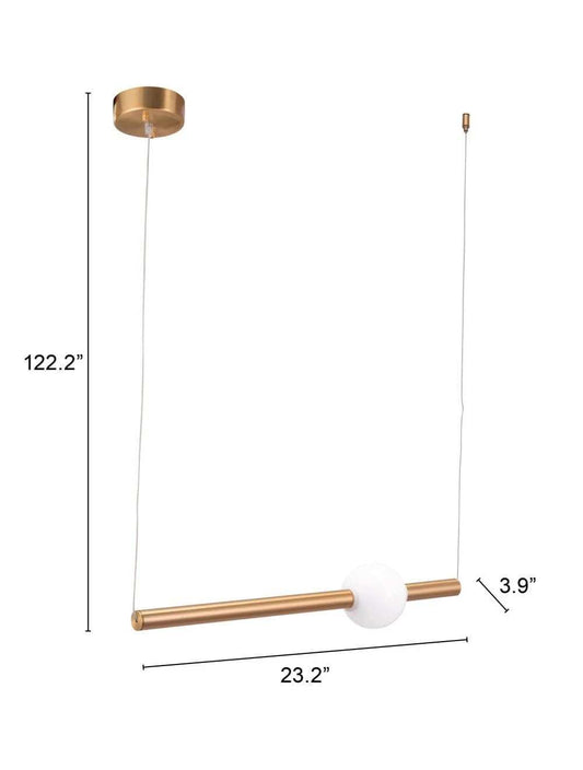 Vertical Cylinder Lamp Gold - Homeroots - Flyclothing LLC