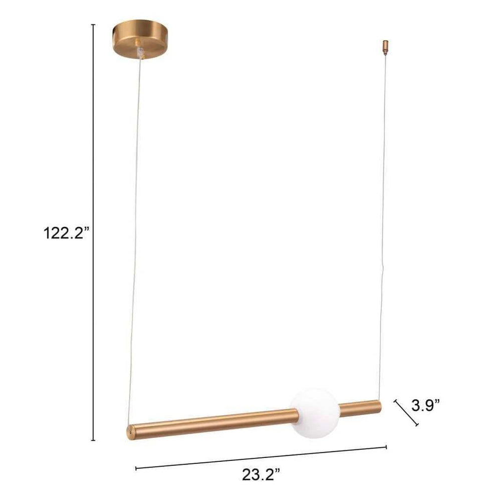 Vertical Cylinder Lamp Gold - Homeroots - Flyclothing LLC