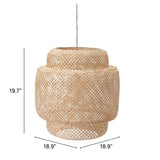 Natural Boho Weave Ceiling Lamp - Homeroots - Flyclothing LLC