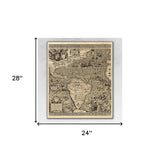 Vintage 1562 Map Of Early Americas Unframed Print Wall Art - Homeroots - Flyclothing LLC