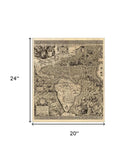20" X 24" Vintage 1562 Map Of Early Americas Wall Art - Homeroots - Flyclothing LLC