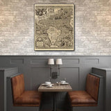 20" X 24" Vintage 1562 Map Of Early Americas Wall Art - Homeroots - Flyclothing LLC