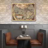20" X 28" Vintage 1598 Map Of The Americas Wall Art - Homeroots - Flyclothing LLC