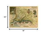 18" X 24" Map Of Virginia C1627 Vintage Poster Wall Art - Homeroots - Flyclothing LLC