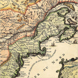 Vintage 1718 Map Of New France Unframed Print Wall Art - Homeroots - Flyclothing LLC