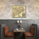 Vintage 1718 Map Of New France Unframed Print Wall Art - Homeroots - Flyclothing LLC