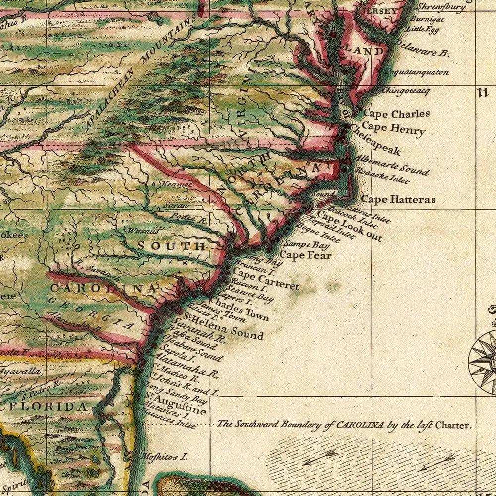 Vintage 1773 Map Of British Empire In North America Unframed Print Wall Art - Homeroots - Flyclothing LLC