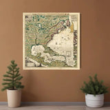 18" X 18" Vintage 1773 Map Of British Empire In North America Wall Art - Homeroots - Flyclothing LLC
