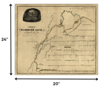 20" X 24" Map Of Kentucky Mammoth Cave Vintage Poster Wall Art - Homeroots - Flyclothing LLC