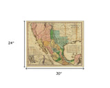Vintage 1846 Map Of Mexico Unframed Print Wall Art - Homeroots - Flyclothing LLC