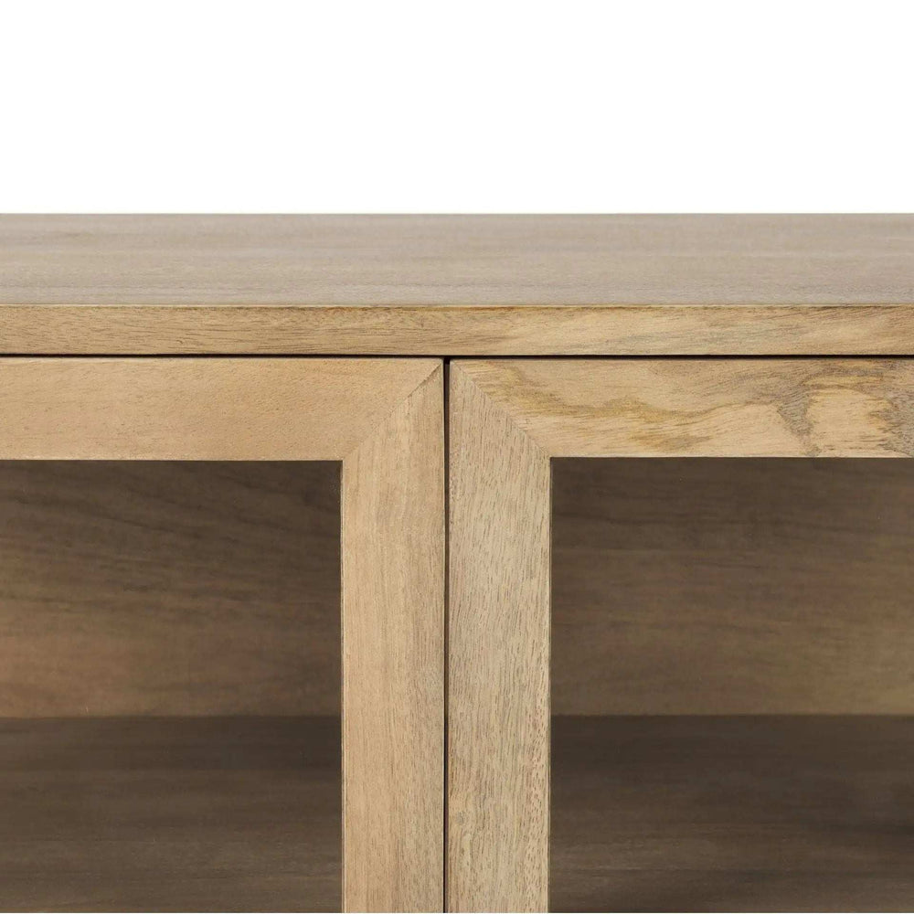 Rustic Honey Brown Two Door Shadowbox Cabinet - Homeroots - Flyclothing LLC